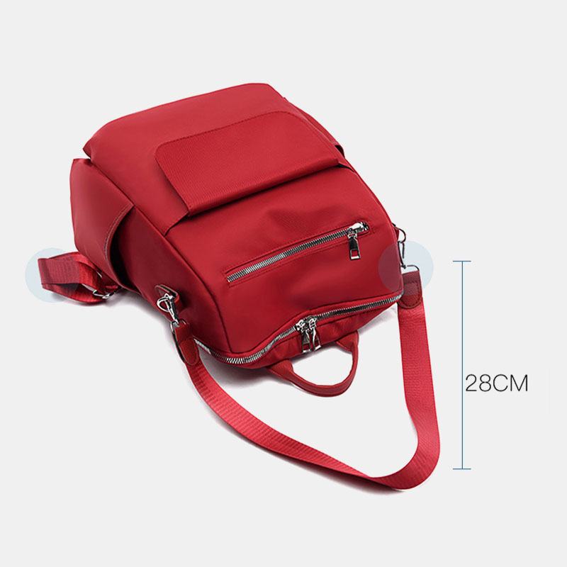 Kobiety Casual Oxford Duża Pojemność Flap Pocket Convertible Strap Outdoor Travel Torba Przez Ramię Backpack