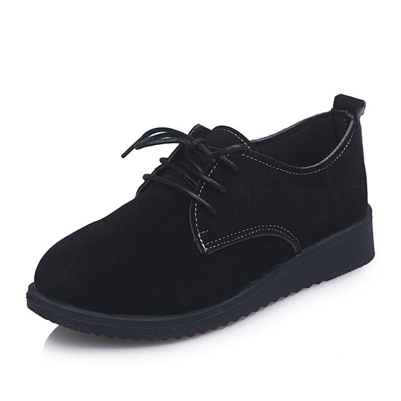 Kobiety Casual Pure Color Lace Up Mieszkania