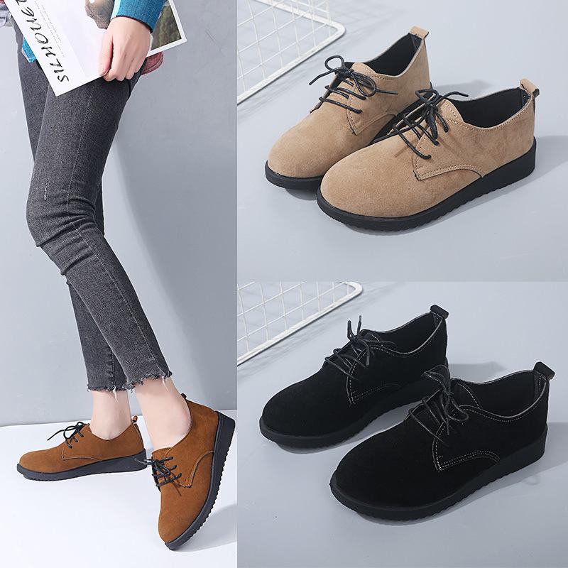 Kobiety Casual Pure Color Lace Up Mieszkania