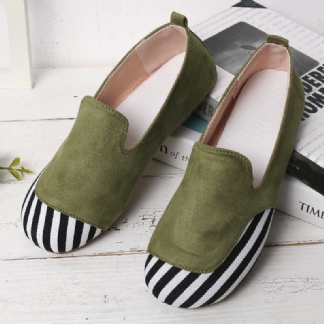 Kobiety Casual Suede Stitching Slip On Flats