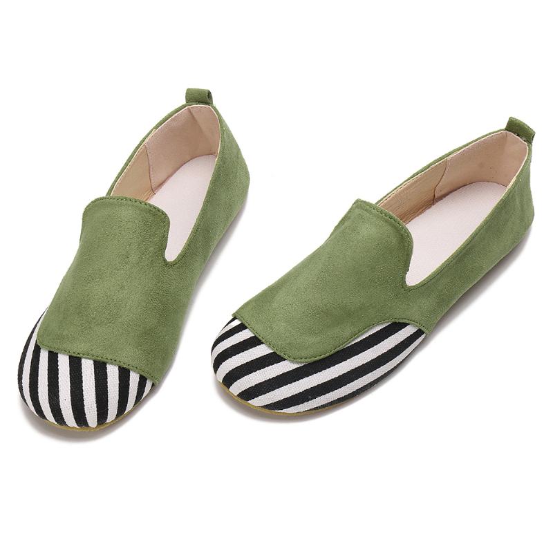Kobiety Casual Suede Stitching Slip On Flats