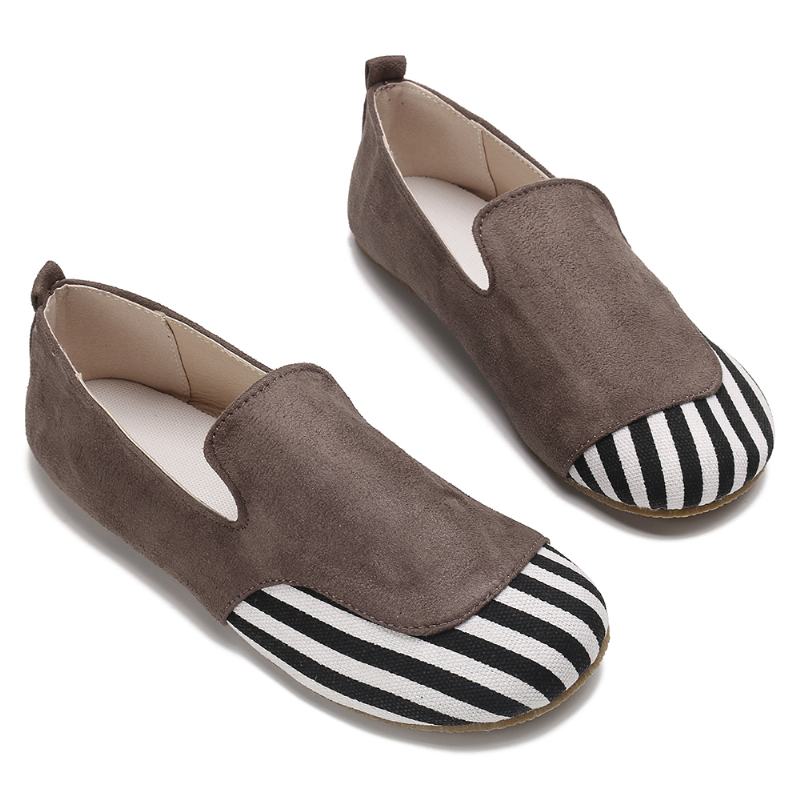 Kobiety Casual Suede Stitching Slip On Flats