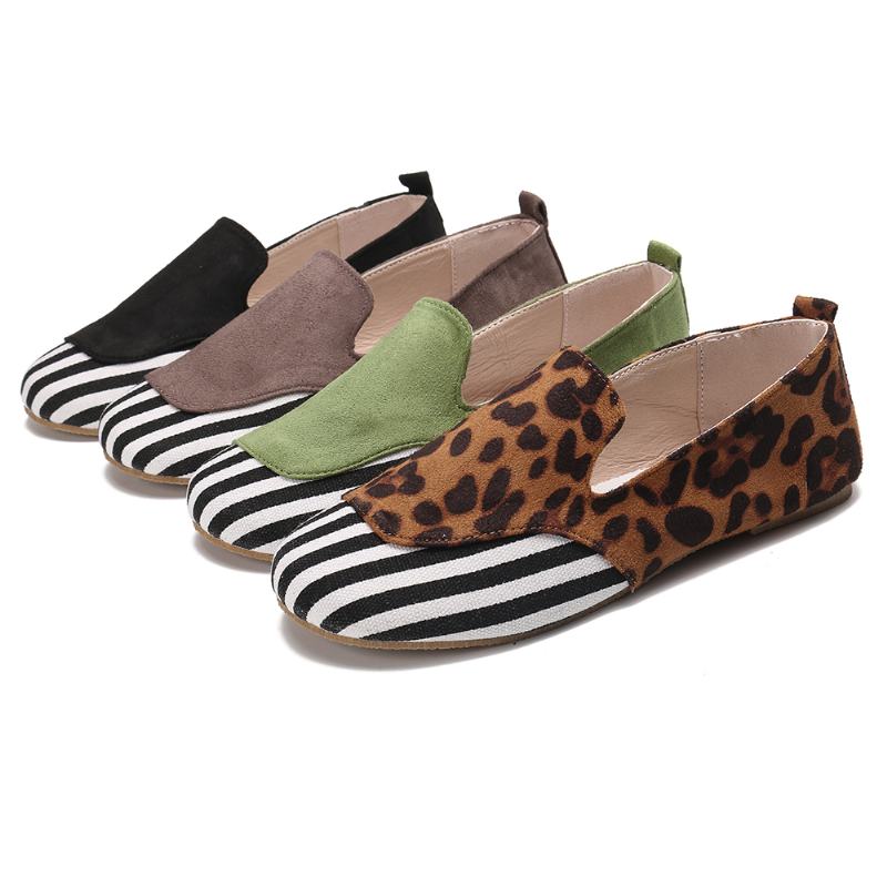 Kobiety Casual Suede Stitching Slip On Flats