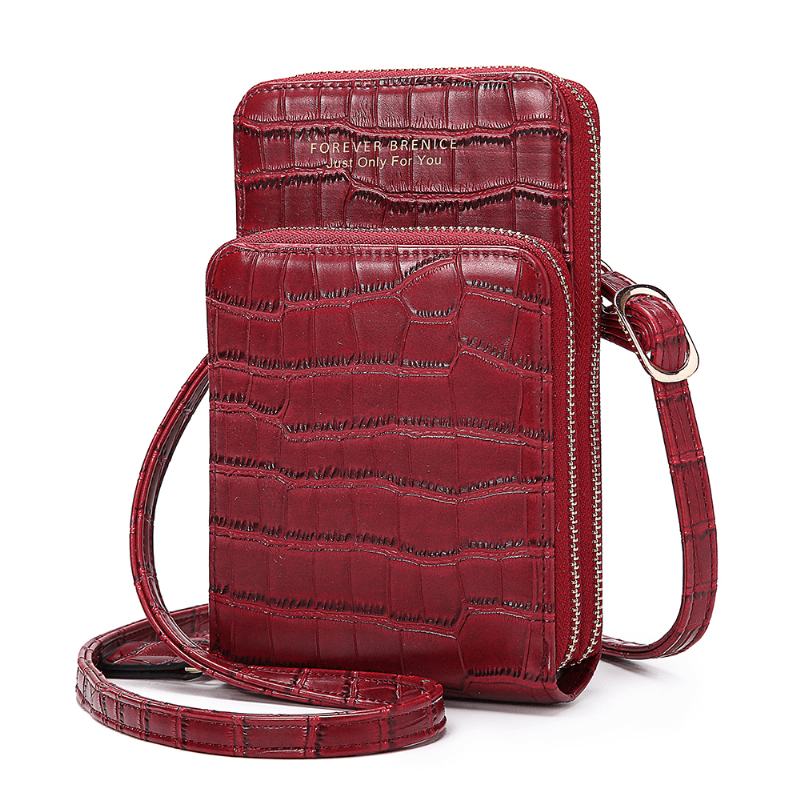 Kobiety Crocodile Pattern Multi-card Slots Bag Torba Na Telefon Torba Crossbody