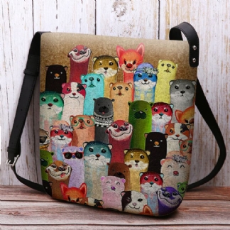 Kobiety CZuły Cute Cartoon Kolorowe Moles Wzór Multi-carry Crossbody Torba Na Ramię