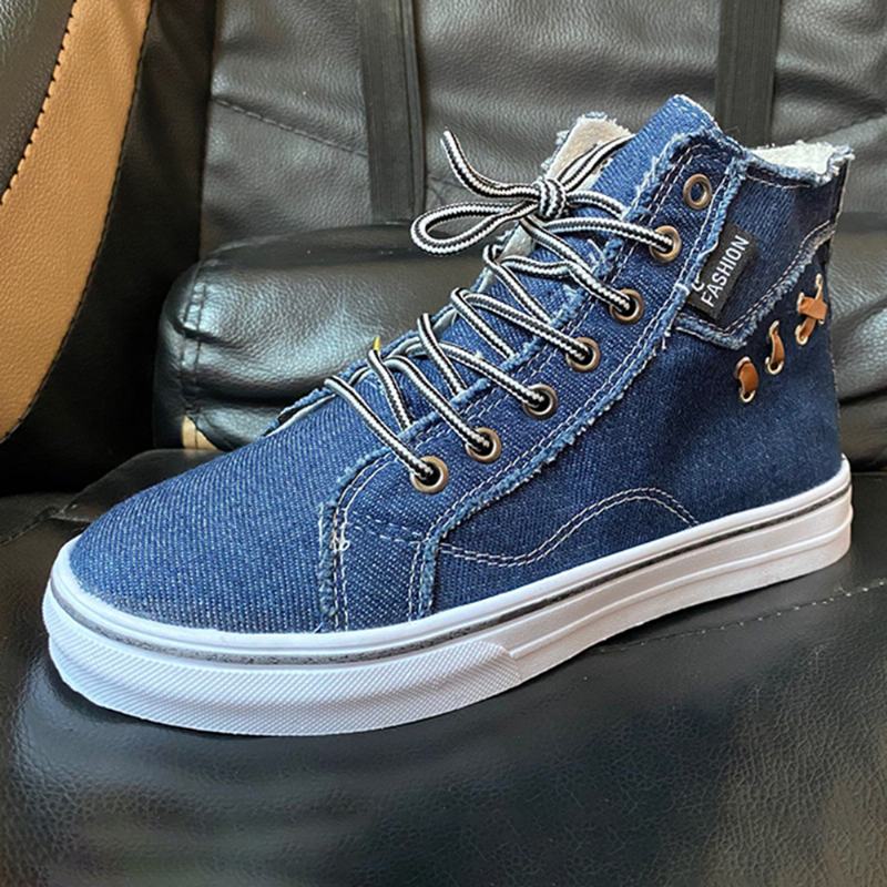 Kobiety Denim Wearable Casual Sports High Top Flats