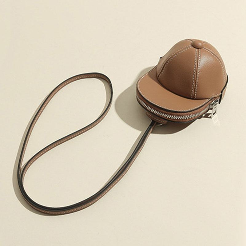 Kobiety Faux Leather Baseball Hat Shape Causl Kreatywna Torba Na Ramię Torba Przez Ramię