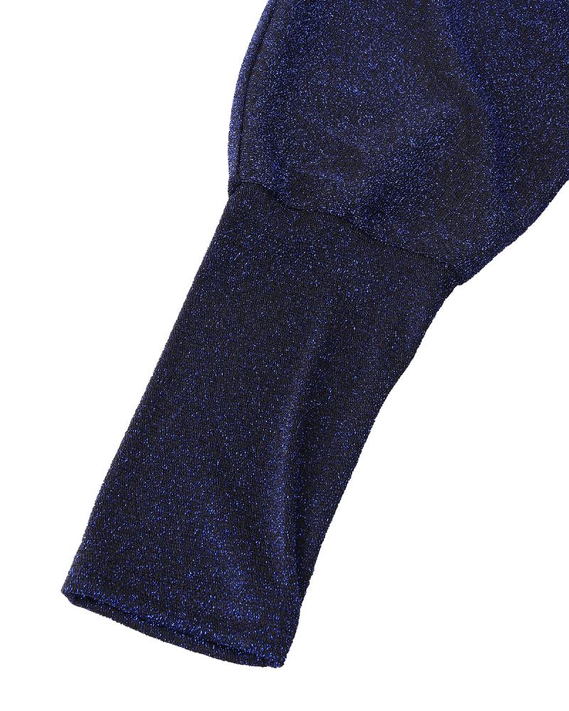Kobiety Fine Flash Off Shoulder Batwing Sleeve Bawełniana Spódnica Biodrowa