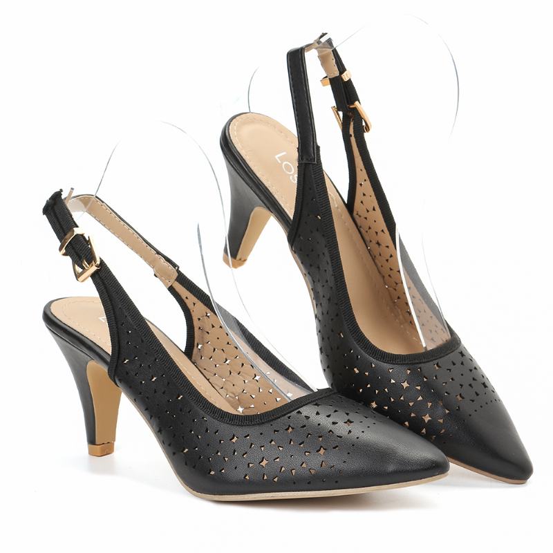 Kobiety Hollow Out Pointed Toe Slingback Eleganckie CZółenka Biurowe