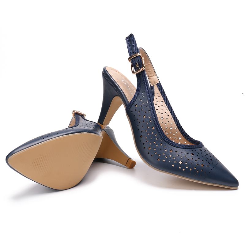 Kobiety Hollow Out Pointed Toe Slingback Eleganckie CZółenka Biurowe