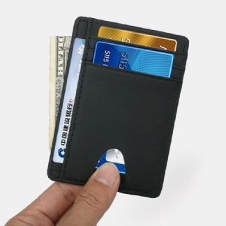 Kobiety I Mężczyźni Etui Na Karty Z Prawdziwej Skóry Wzór Z Włókna Węglowego Multi-card Slot Wallet