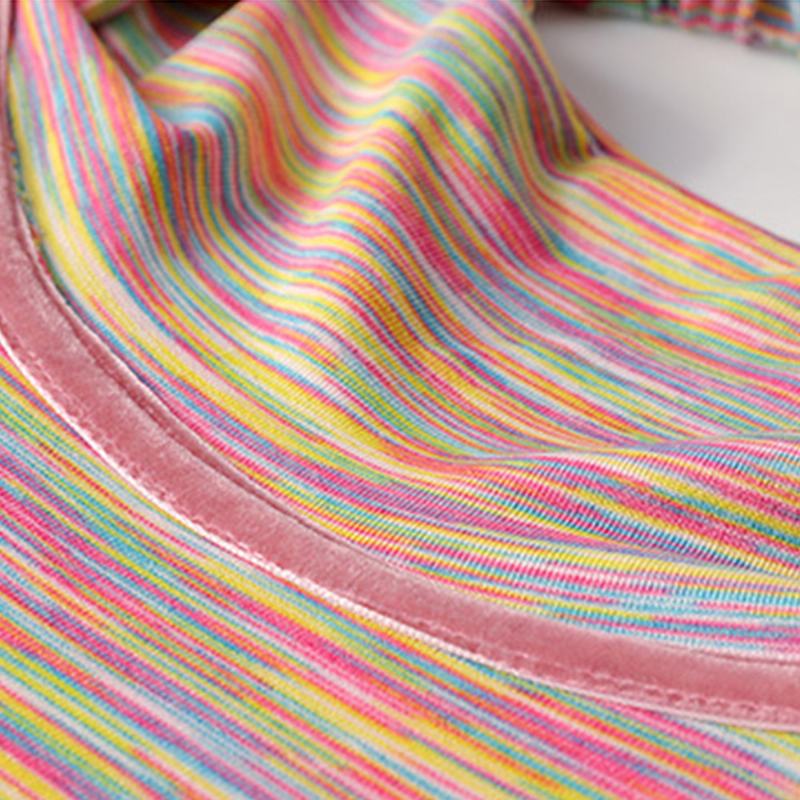 Kobiety Ice Silk Wysoka Elastyczna Solidna W Paski Kwiatowy Wzór Pochłaniający Pot Krem Przeciwsłoneczny Pusta CZapka Z Daszkiem CZapka