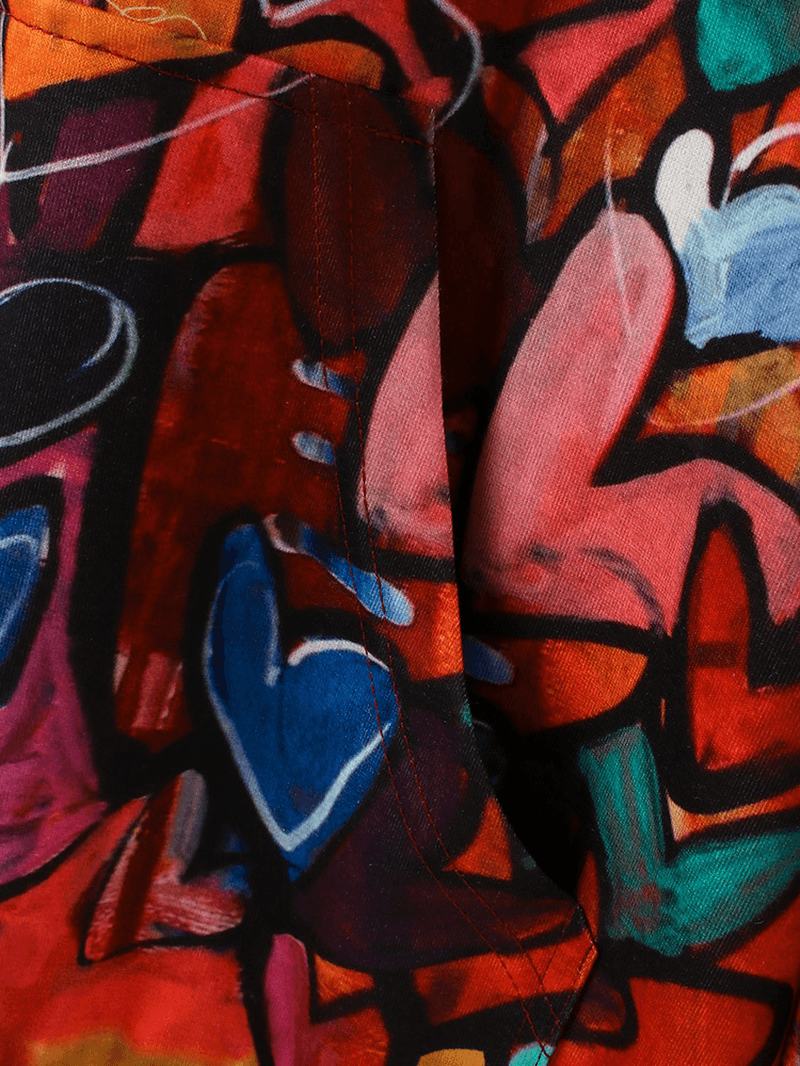 Kobiety Kolorowe Graffiti Z Kapturem Z Kapturem Z Kapturem Z Kapturem Z Kapturem Z Kaszczącą Kangur
