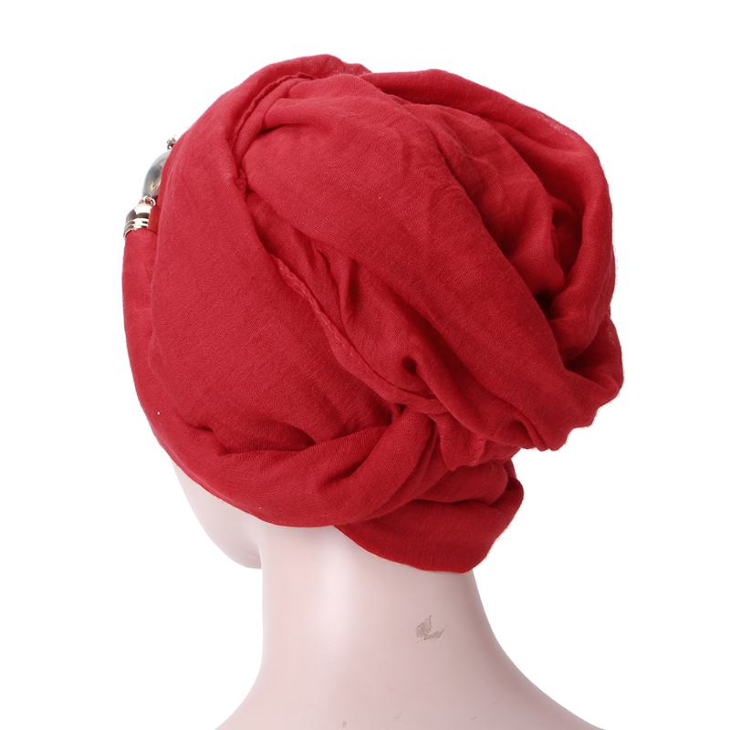 Kobiety Koronkowe Szale Islamski Hidżab Długi Szalik Nakrycia Głowy Turban Cap