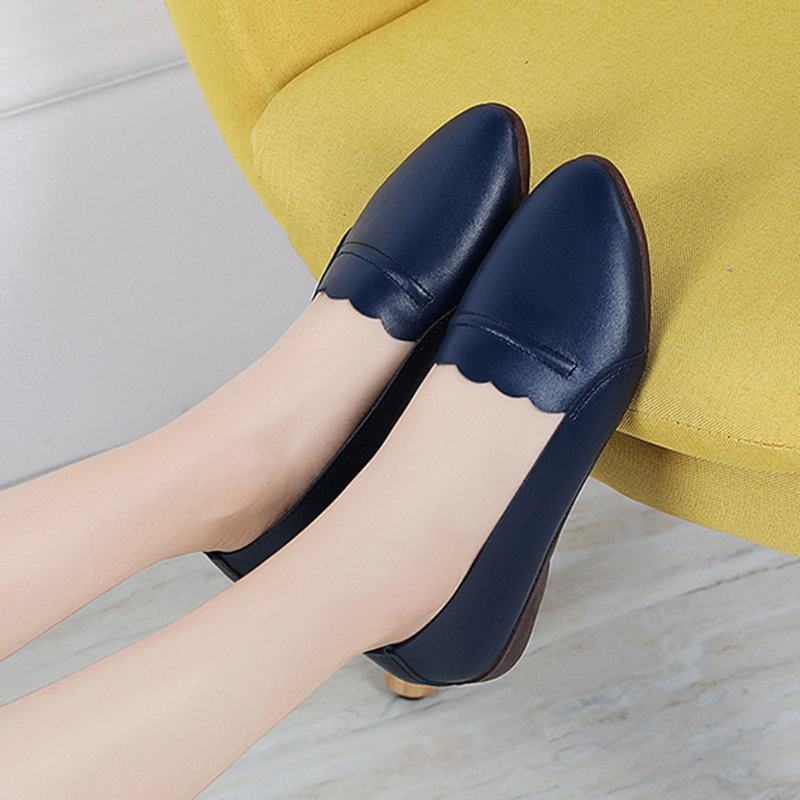 Kobiety Koronkowe Wykończenia Miękka Podeszwa Casual Slip On Flats Loafers