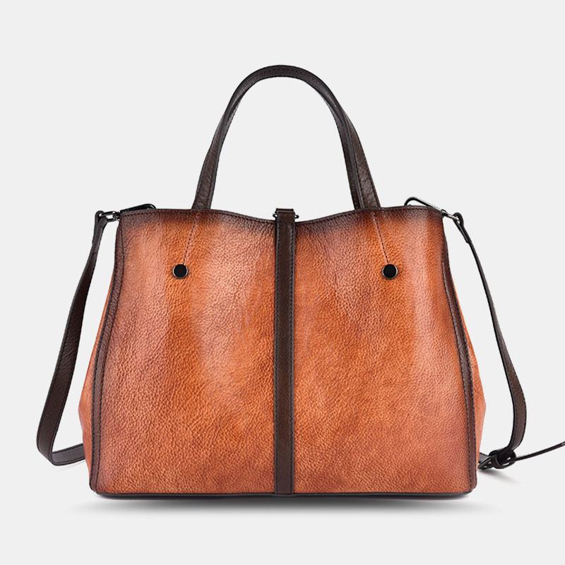 Kobiety Kwiatowy Wzór Wytłoczone Warzywa Tanneleather Crossbody Torby Retro Duża Pojemność Prawdziwej Skóry Torba Na Ramię Torebka