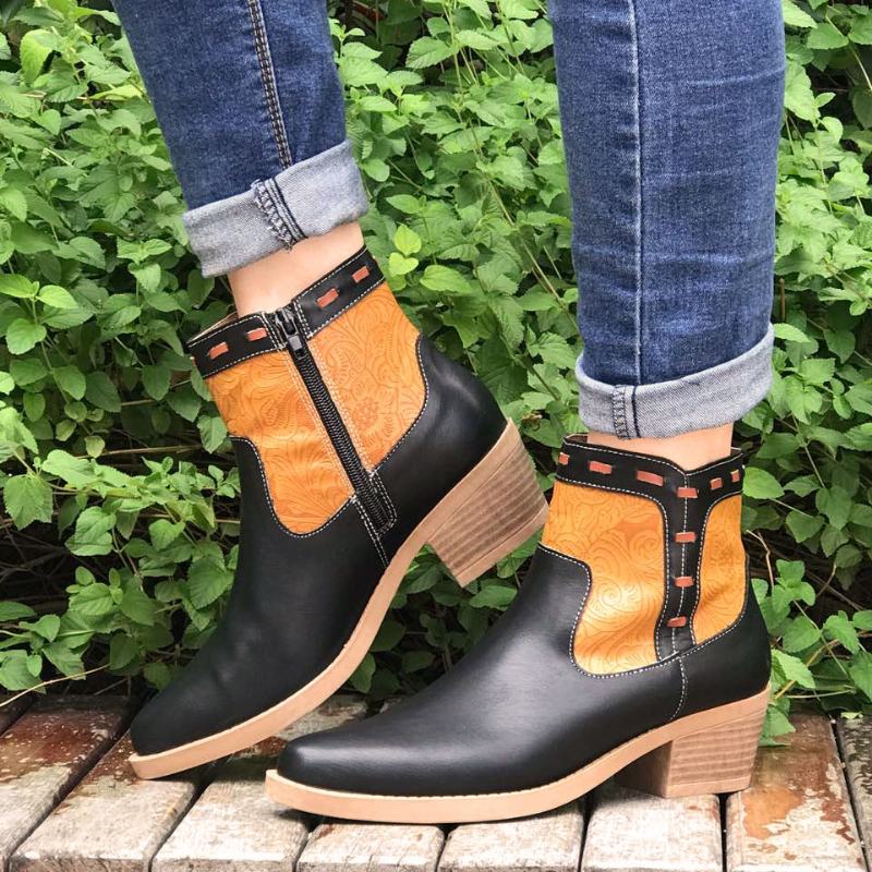 Kobiety Łączenie Chunky Heel Casual Botki