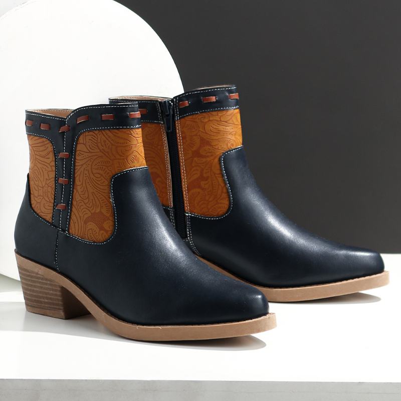 Kobiety Łączenie Chunky Heel Casual Botki