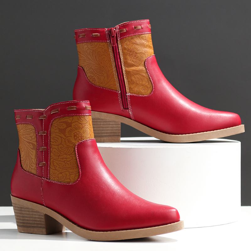 Kobiety Łączenie Chunky Heel Casual Botki