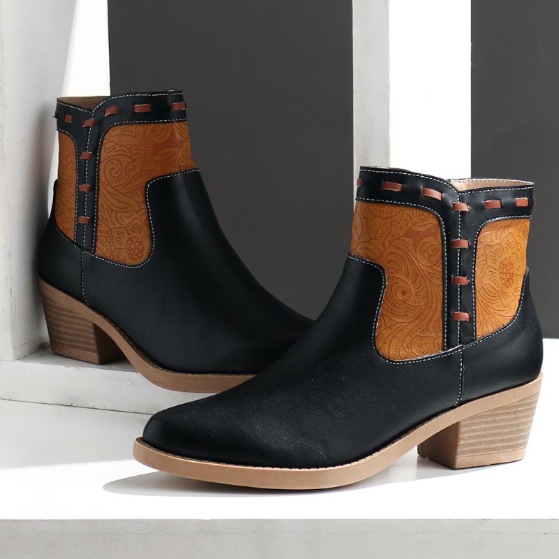 Kobiety Łączenie Chunky Heel Casual Botki