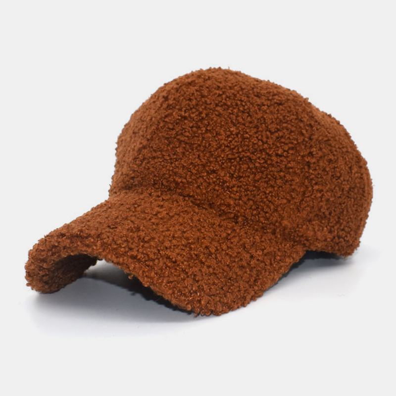 Kobiety Lamb Hair Warm Winter Outdoor Sunvisor Casual Couple Hat Baseball Hat