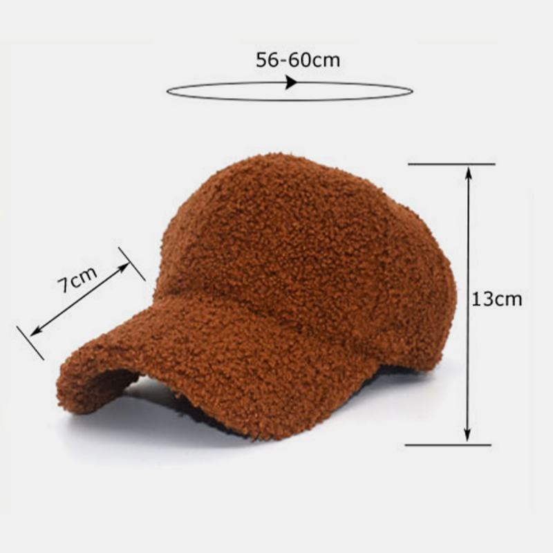 Kobiety Lamb Hair Warm Winter Outdoor Sunvisor Casual Couple Hat Baseball Hat