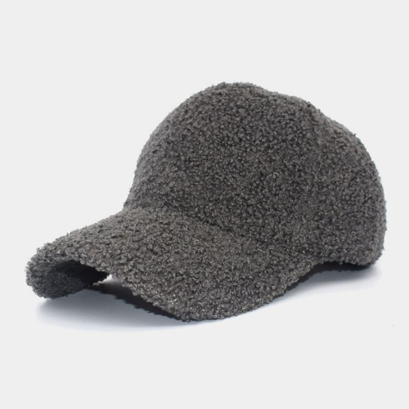 Kobiety Lamb Hair Warm Winter Outdoor Sunvisor Casual Couple Hat Baseball Hat
