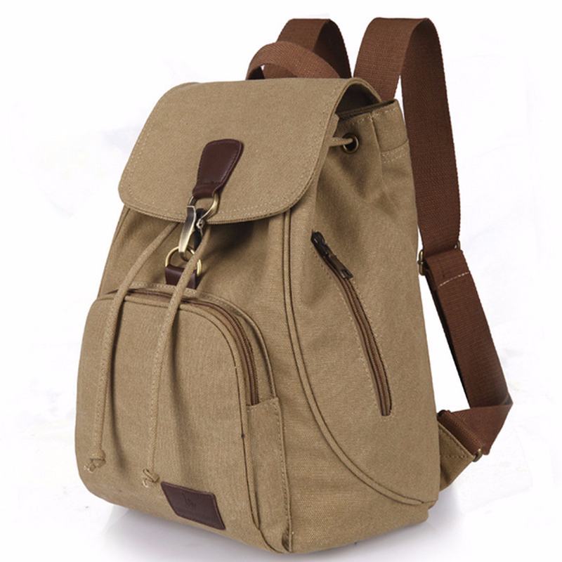 Kobiety Mężczyźni Canvas Travel Satchel Torba Na Ramię Plecak Antykradzieżowy Plecak Szkolny Sznurek