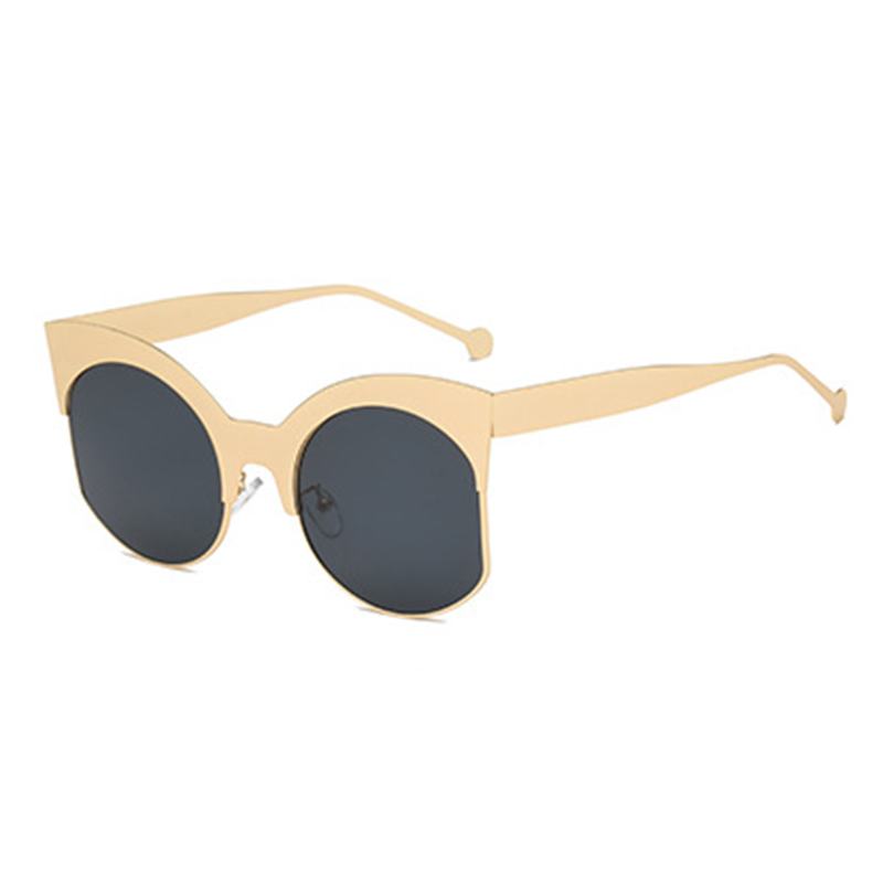 Kobiety Mężczyźni Outdoor Metal Half Frame Okulary Przeciwsłoneczne Big Frame Ocean Piece Sunglasses