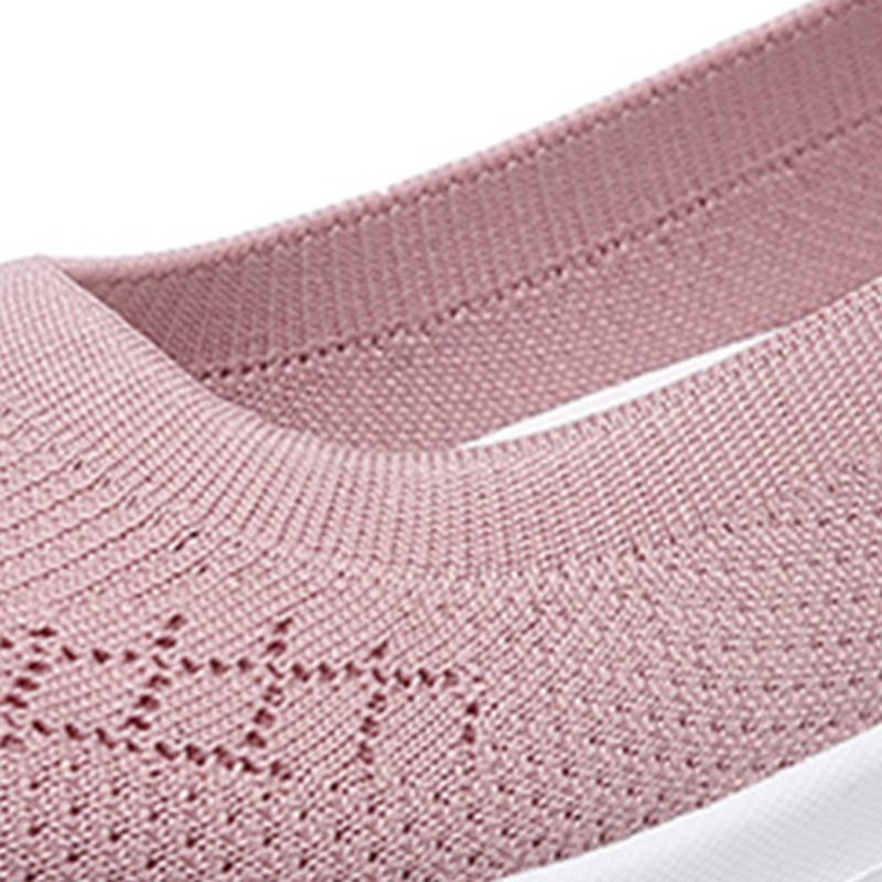 Kobiety Mesh Oddychające Easy Slip On Lazy Casual Flat Walking Shoes