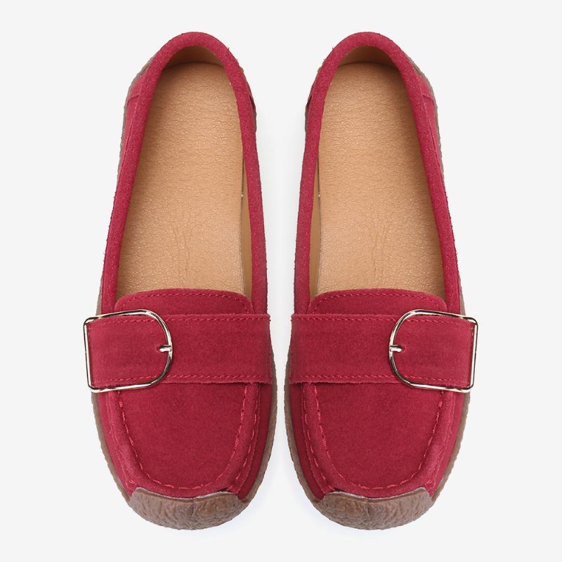 Kobiety Miękka Podeszwa Klamra Oddychająca Casual Slip On Flats
