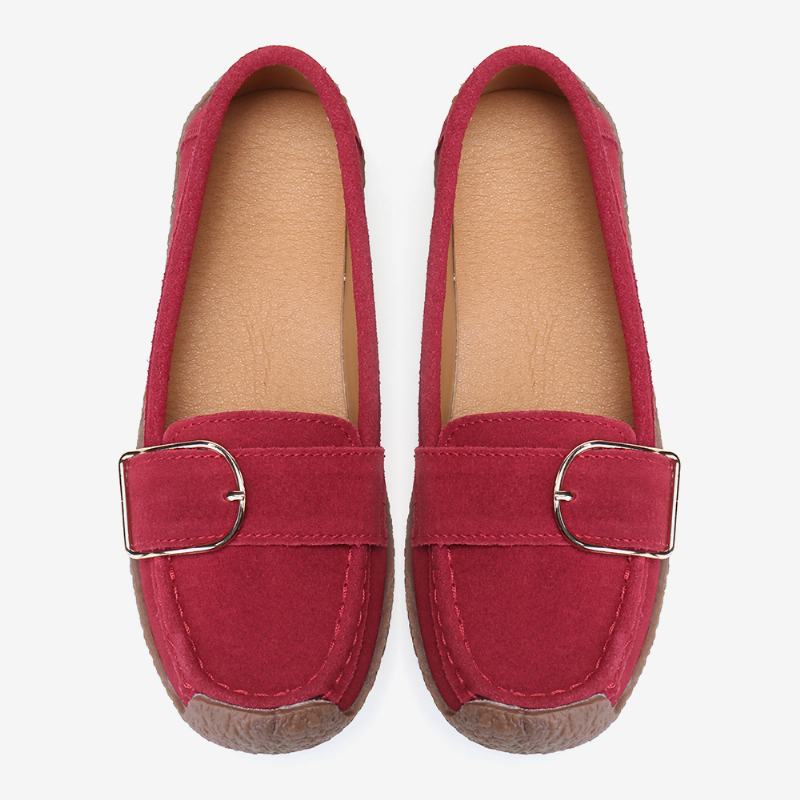 Kobiety Miękka Podeszwa Klamra Oddychająca Casual Slip On Flats