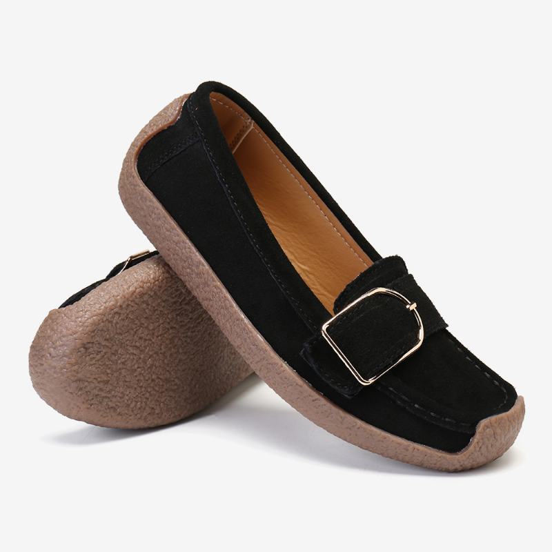 Kobiety Miękka Podeszwa Klamra Oddychająca Casual Slip On Flats