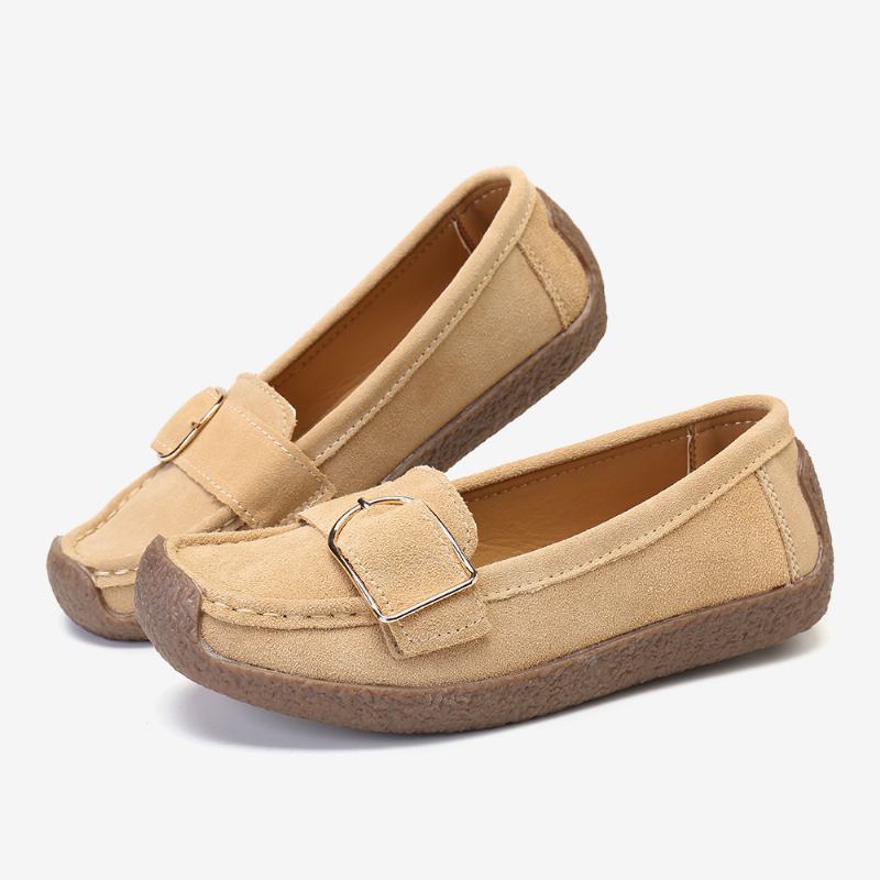 Kobiety Miękka Podeszwa Klamra Oddychająca Casual Slip On Flats