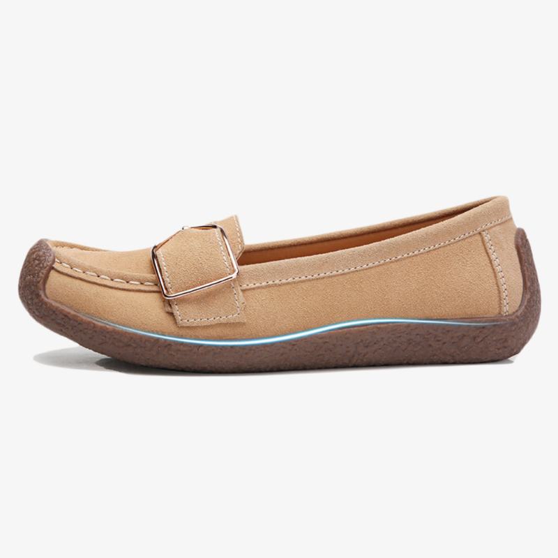 Kobiety Miękka Podeszwa Klamra Oddychająca Casual Slip On Flats