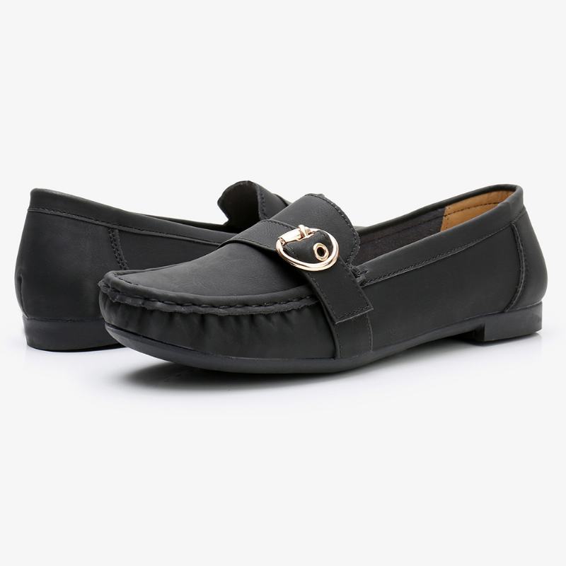 Kobiety Miękka Podeszwa Metalowa Klamra Slip On Casual Codzienne Mieszkania