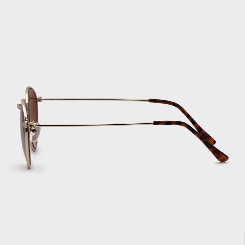 Kobiety Okrągły Kształt W Pełni Metalowa Rama Osobowość Casual Moda Outdoor Okulary Przeciwsłoneczne Chroniące Przed Promieniowaniem Uv