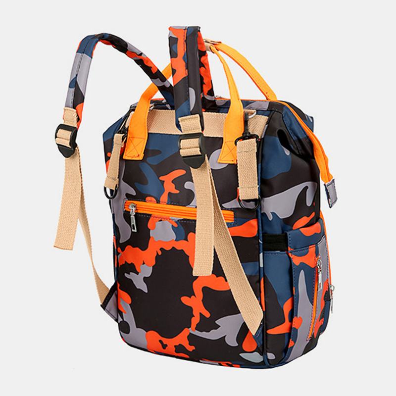 Kobiety Oxford Camo Wielofunkcyjny Wodoodporny Plecak O Dużej Pojemności Mommy Bag