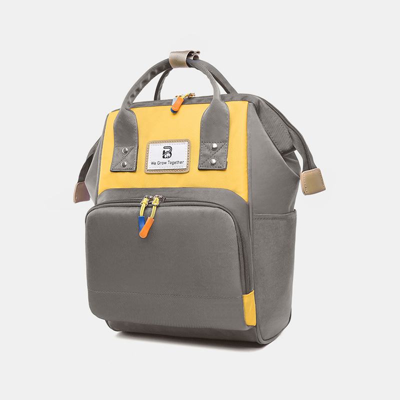 Kobiety Oxford Patchwork Wodoodporny Plecak Antykradzieżowy Mommy Torebka Na Ramię