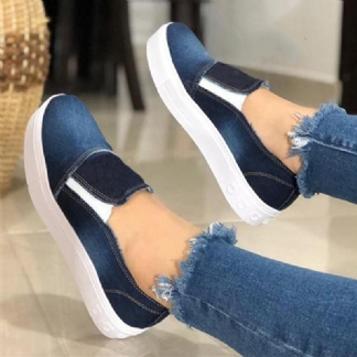 Kobiety Plus Rozmiar Slip On Canvas Elastic Band Casual Codzienne Płócienne Mieszkania