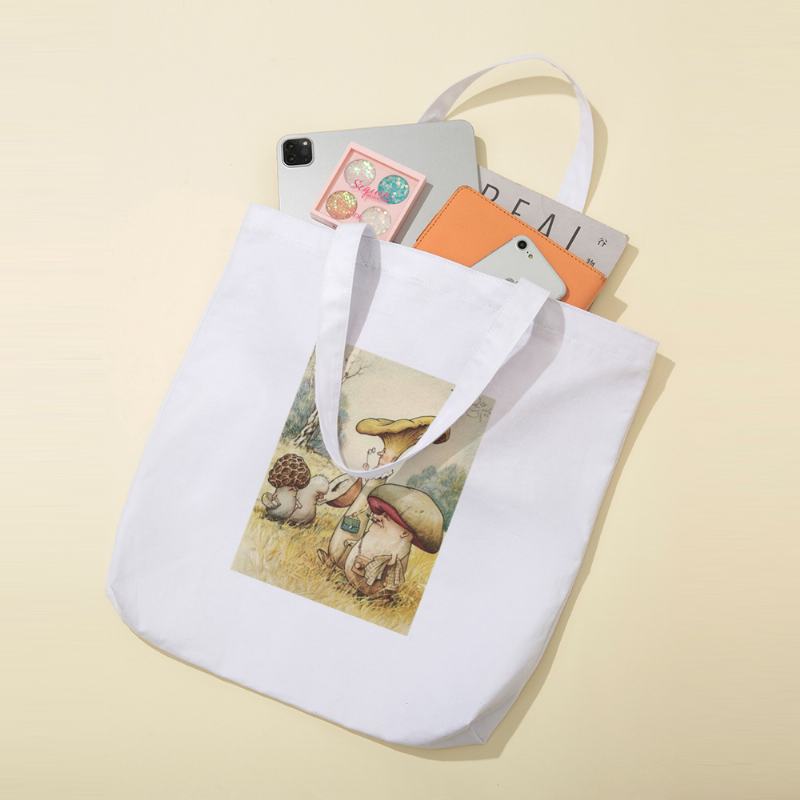 Kobiety Poliester Cartoon Mushroom Pattern Drukowanie Torebka Torba Na Ramię Tote