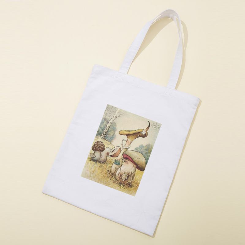 Kobiety Poliester Cartoon Mushroom Pattern Drukowanie Torebka Torba Na Ramię Tote