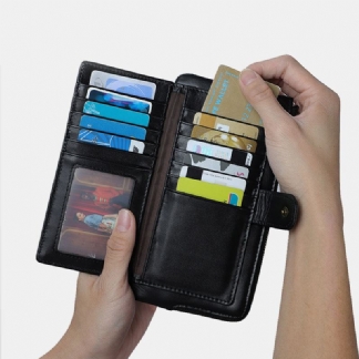 Kobiety Prawdziwej Skóry Multi-card Slots Phone Bag Money Clip Wallet