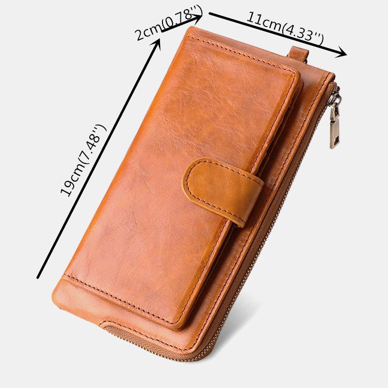 Kobiety Prawdziwej Skóry Multi-card Slots Phone Bag Money Clip Wallet