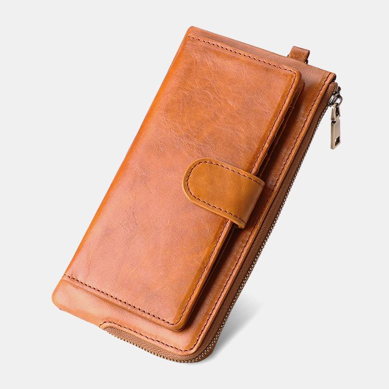 Kobiety Prawdziwej Skóry Multi-card Slots Phone Bag Money Clip Wallet