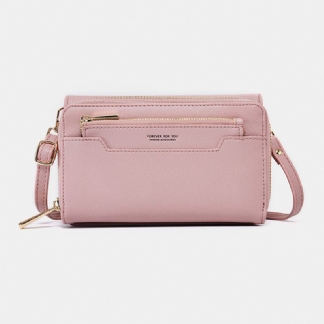 Kobiety Pu 6.3 Cala Telefon Solid Crossbody Torba Portfel Na Telefon