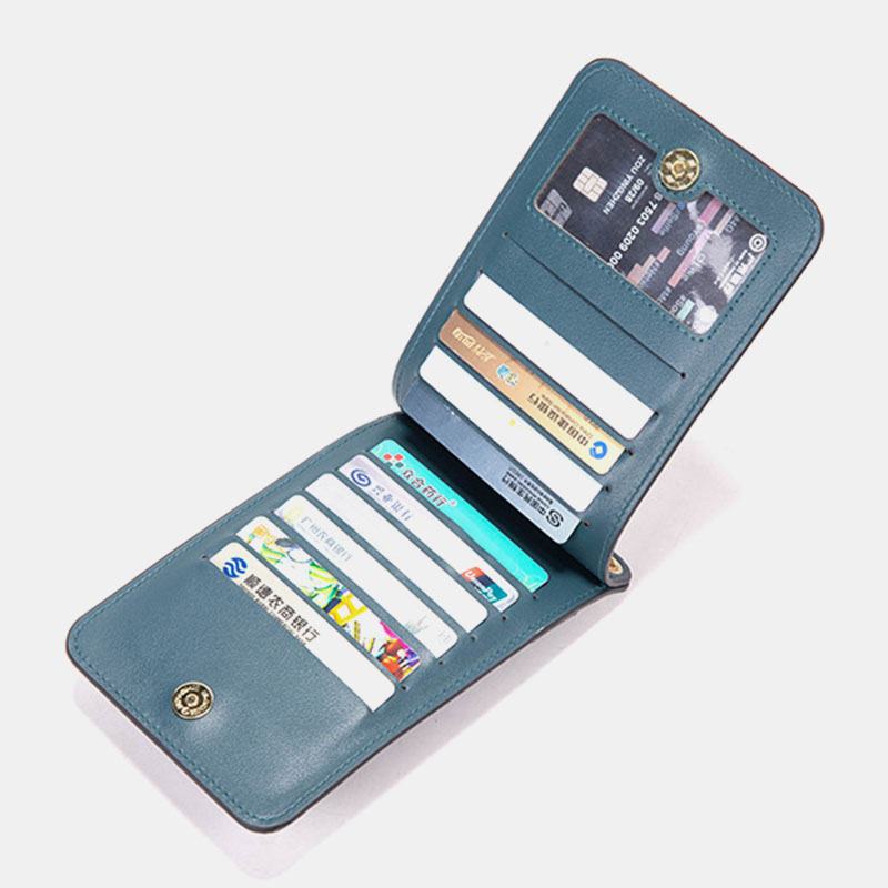 Kobiety Pu Leather Anti-theft Multi-card Slot Card Holder 6.5-calowa Torba Na Telefon Torba Na Ramię Torba Przez Ramię