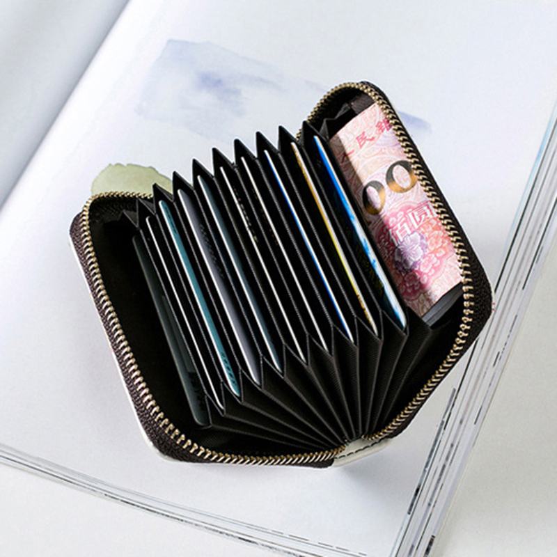 Kobiety Pu Leather Anti-theft Organ Design Multi-card Slot Mini Cute Purse