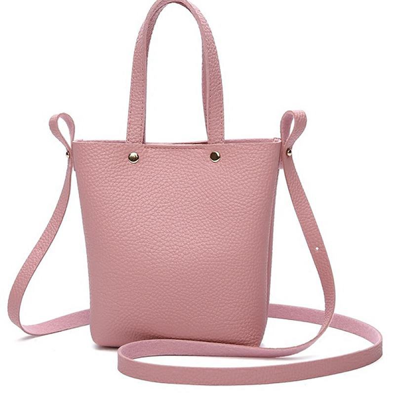 Kobiety Pu Leather Candy Color Mała Torebka Torba Na Telefon Torba Na Ramię Torba Na Ramię