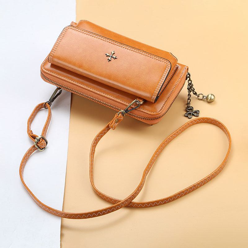 Kobiety Pu Leather Cross Flower Tassel Duża Pojemność Multi-card Slot Phone Bag Torba Przez Ramię Torba Na Ramię